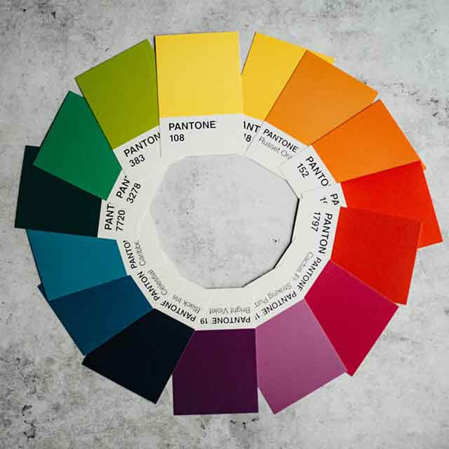 The color wheel helps us understand color theory
