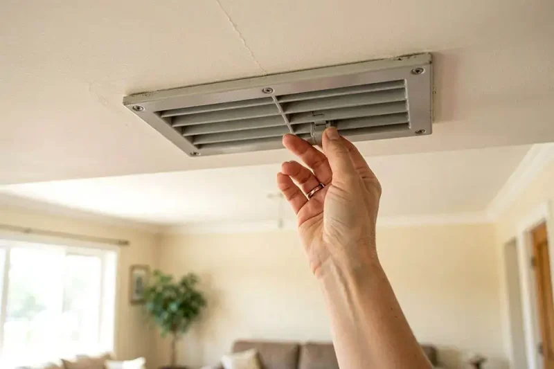 Check air registers for obstructions