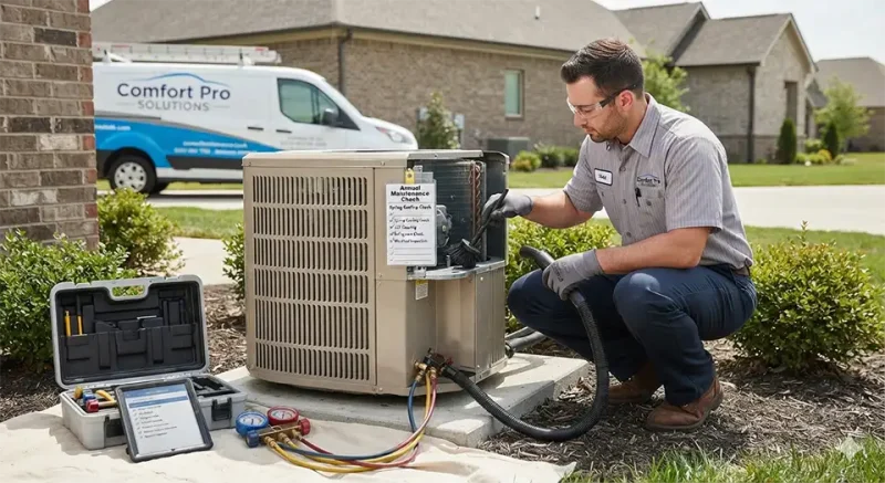 scheduling annual HVAC maintenance 