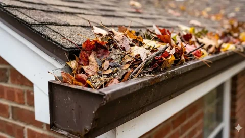 Clean your gutters in the fall, since leaves and debris can quickly accumulate in gutters during fall, restricting the flow of rainwater.