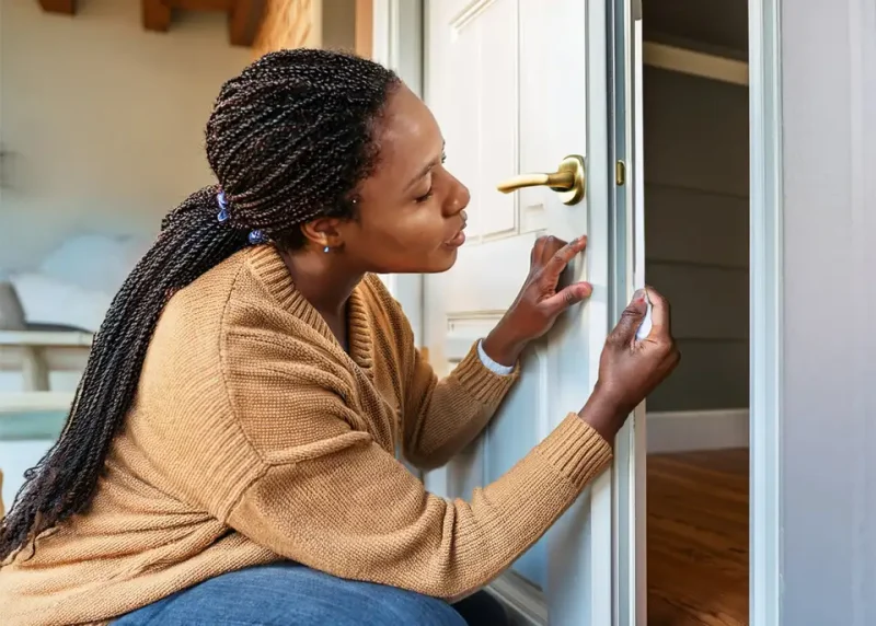 Weatherstripping around exterior doors can help reduce drafts and keep heated air inside your home.